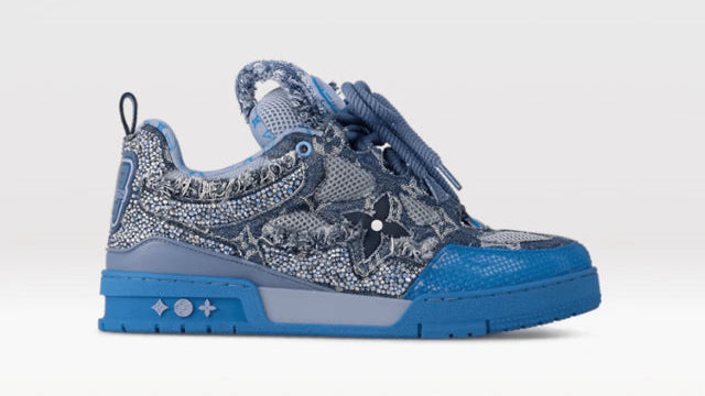 Louis Vuitton Skate Sneaker Blue Swarovski Monogram