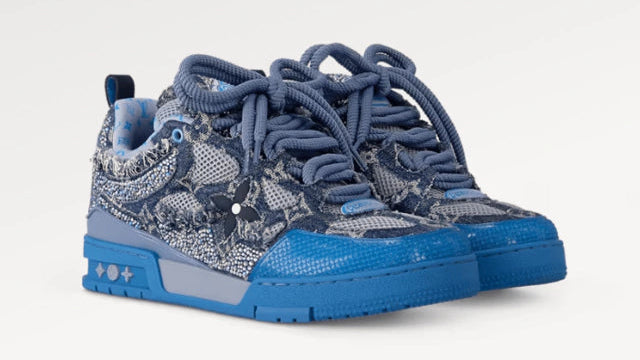Louis Vuitton Skate Sneaker Blue Swarovski Monogram