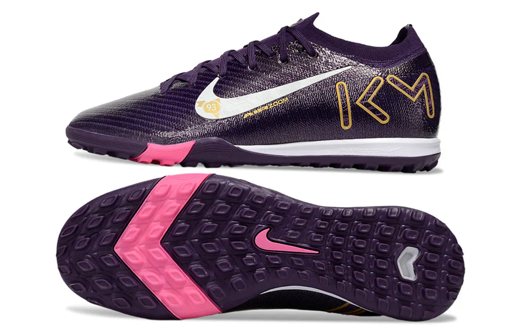 Chuteira Society Nike Air Zoom Mercurial Kylian Mbappe Vapor 16 Elite TF - Roxa