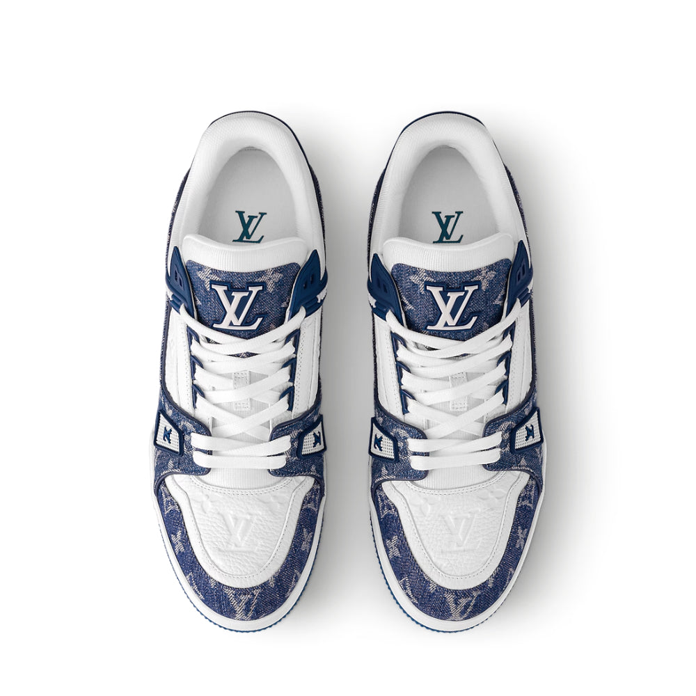 Louis Vuitton LV Trainer Monogram Denim White Blue