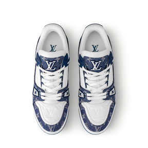 Louis Vuitton LV Trainer Monogram Denim White Blue