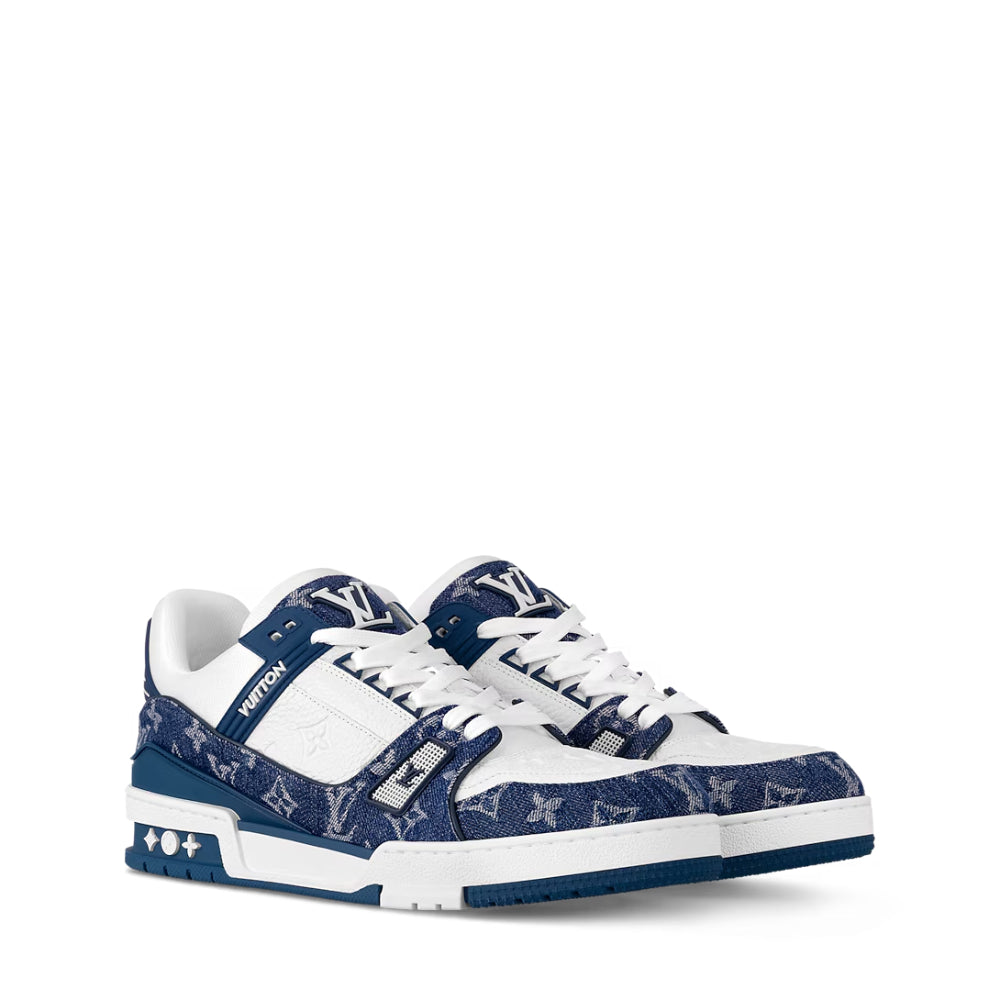 Louis Vuitton LV Trainer Monogram Denim White Blue